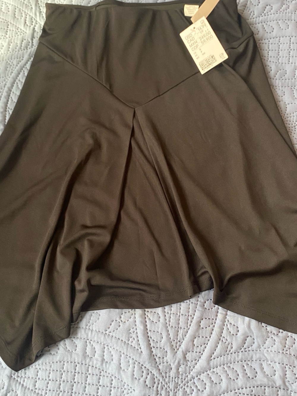 H&M black High-Low Pleated Skirt - Women